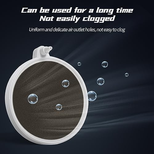Air Stones for Aquariums - Quiet Fish Tank Oxygen Aerator, 4 Inch Nano Ultra-High Dissolved Oxygen Diffuser Airstone Bubbler with Air Tube Control Valve Check Valve
