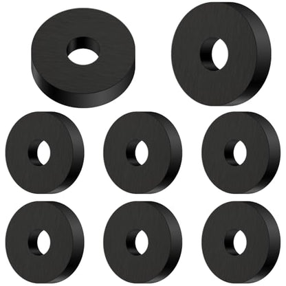 8P Rubber Isolation Pads Thick Anti-Vibration Rubber Washers1.5 in OD 0.5 in ID 0.4 Thick High-Density RubberMechanical Vibration Damping Pads Isolator Washers for Speakers, Refrigerators, Table Feet
