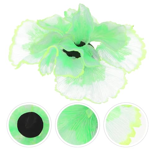 Healifty Artificial Aquatic Plant Fish Tank Ornament, Lifelike Green Silicone Aquarium Plant Decoration for Freshwater Tanks, Aquarium Landscaping Decor for Betta Fish and Tropical Aquatic