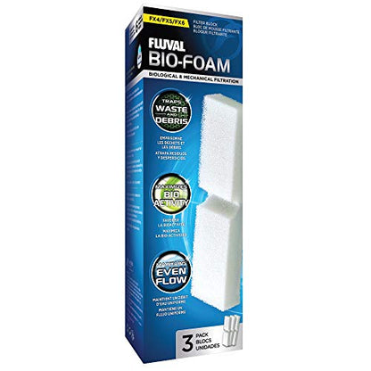Fluval FX4/FX5/FX6 Aquarium Filter Media Bundle, Carbon Foam and Foam Pads, Replacement Filter Media - style: Filter Foam Block + Carbon Foam Pad