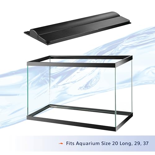 Aqueon LED Deluxe Fish Tank Aquarium Full Hood, Black, 30 Inch - size: 30"
