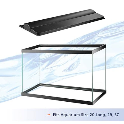 Aqueon LED Deluxe Fish Tank Aquarium Full Hood, Black, 30 Inch - size: 30"
