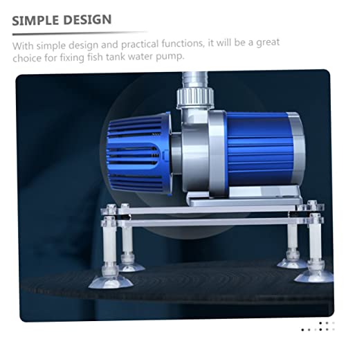 Happyyami Submersible Pump Shockproof Rack Medium Acrylic Water Pump Bracket Double Design for Fish Tank and Aquarium Use - size: 12X10X3.5CM