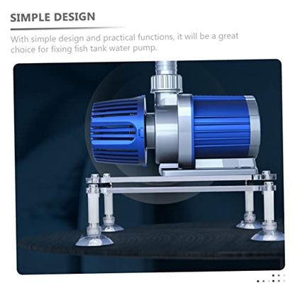 Happyyami Submersible Pump Shockproof Rack Medium Acrylic Water Pump Bracket Double Design for Fish Tank and Aquarium Use - size: 12X10X3.5CM