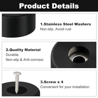 4 PCS 192310GS Anti Vibration Rubber Feet for Air Compressors, Anti Vibration Pads for Washing Machine, Rubber Feet for Electronics, Coleman Powermate, Sanborn, Generators, Pressure Washers and More