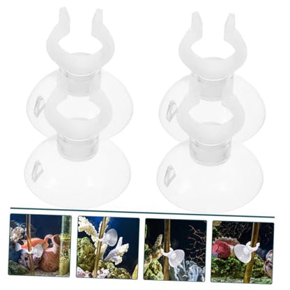 TOYANDONA 20pcs Transparent Aquarium Cup Tubes Clips Water Tubing Holders for Fish Tank Easy to Install Water Accessories for Aquatic Plants and Equipment