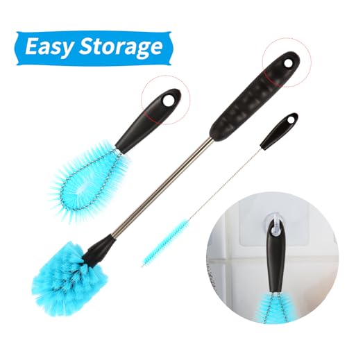 Fish Tank Cleaning Tools, Aquarium Gravel Brush, Scrubber & Glass Cleaning Kit | Professional Aquarium Accessories Set, Glass Scrubber & Brushes for Fish Tank Gravel and Daily Maintenance Cleaning