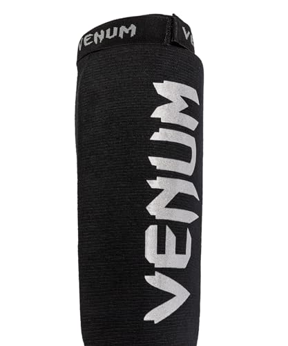 Venum Kontact Shin Guards - color: Black/Silver, size: Small