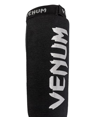 Venum Kontact Shin Guards - color: Black/Silver, size: Large