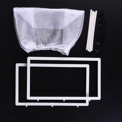 Fish Box- Aquarium Hatchery Net, Fish Breeding Box with Suction Cup for Aquarium Fish Tank (Size L)