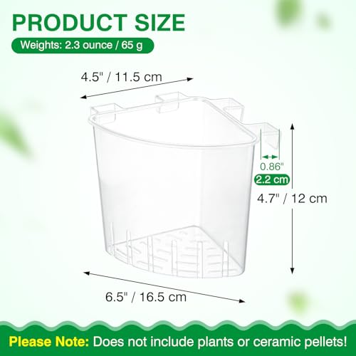2026 Latest Model Large Aquarium Corner Planter Hanging Plant Holder for Fish Tank Aquaponic Plant Cultivation and Aquascape Accessories Decorations (4 Pack) Transparent