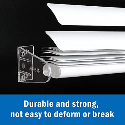 2 Inch 4pcs Blinds Hold Down Brackets, Clear Plastic Door Blinds Bottom Bracket, Blind Bottom Rail Hold Clips for Horizontal Blinds Shades Windows Doors