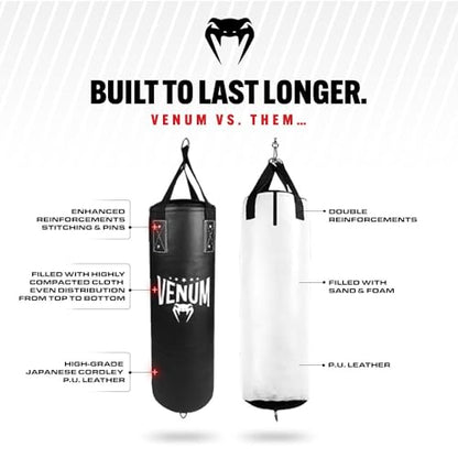 Venum Origins Punching Bag (Ceiling Mount Included) - color: Black/Black