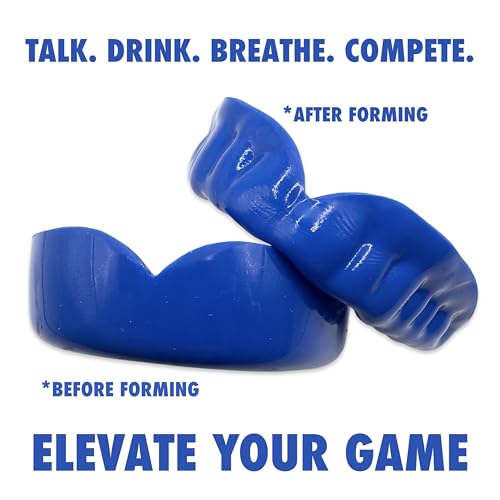 Zero-G Adult Mouthguard Blue 1-Pack, Boil & Bite for Contact Sports - color: Blue