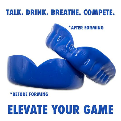 Zero-G Adult Mouthguard Blue 1-Pack, Boil & Bite for Contact Sports - color: Blue