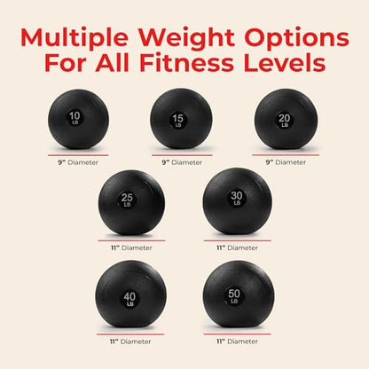 Sunny Health & Fitness Slam Medicine Ball - Sand-Filled, No-Bounce - size: 25 LB