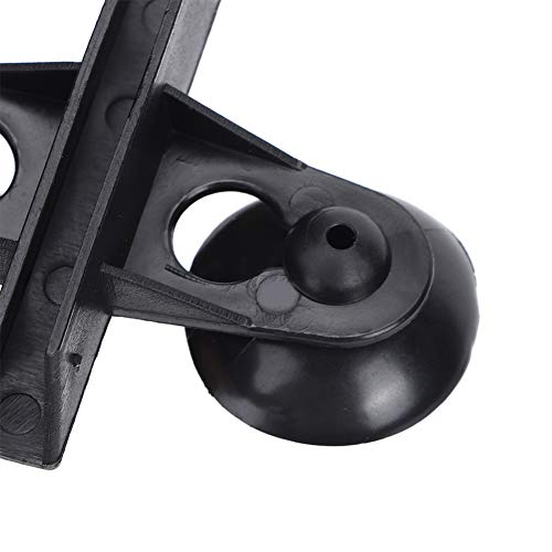 40PCS PVC Aquarium Fish Tank Suction Cup Separating Board Divider Support Clip White Black 6.5x5.3cm (Black) - color: Black