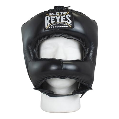 CLETO REYES Boxing Traditional Headgear for Men and Women, Sparring Fighting Sports, Kickboxing, MMA, Muay Thai - color: Black