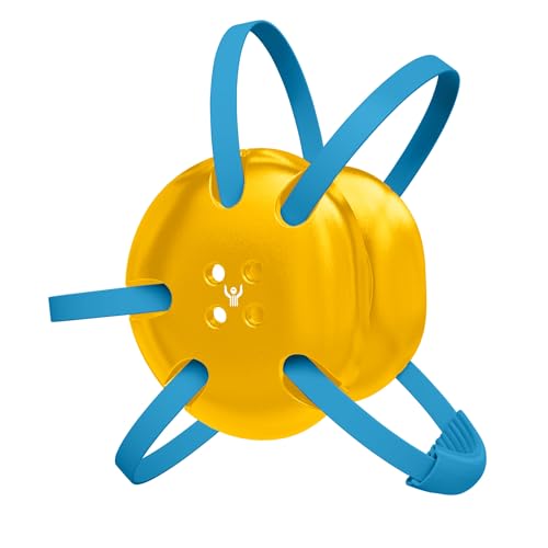 Wrestling Classic Headgear Earguard Adult Grappling Head Gear | Adjustable Ear Guards Powder Blue Straps - style: Athletic Gold w/ Powder Blue Straps