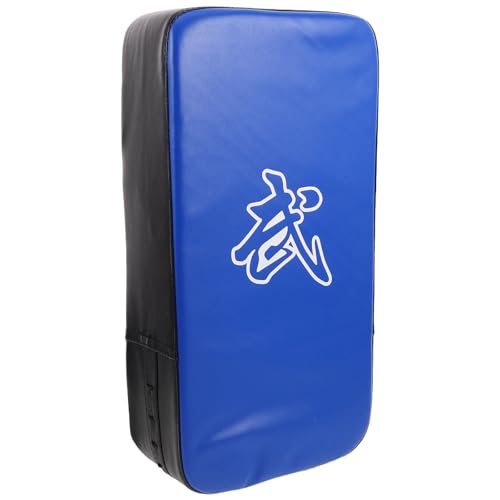 Taekwondo Kick Shield Curved Kickboxing Training Pad Thickened Pu Martial Arts Sparring Gear Blue for MMA Karate Muay Thai Leg and Thigh Striking Practice
