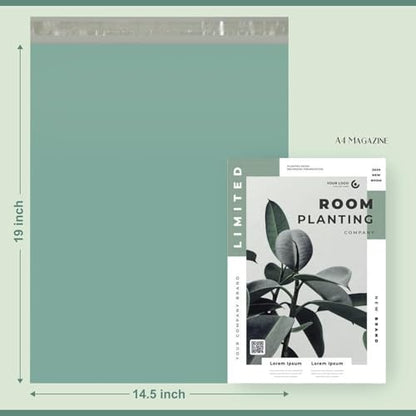 Metronic Poly Mailers 14.5X19 1000 Pack, Strong Adhesive Shipping Bags for Clothing, Waterproof and Tear-Proof Shipping Envelopes, Packaging Bags Mailers Poly Bags in Grayed Jade Green - color: Grayed Jade Green, size: 14.5x19 1000PC