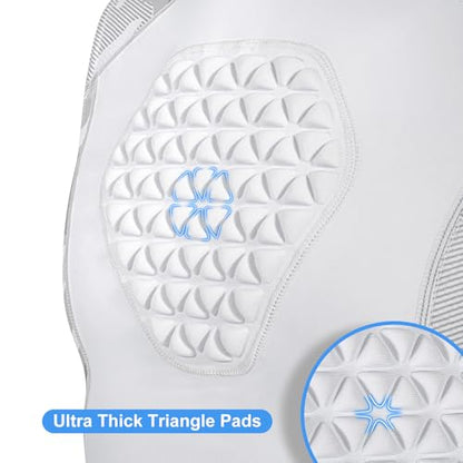 Youth Chest Protector Padded Compression Shirt, Heart Sternum Guard - color: White Camo, size: Large