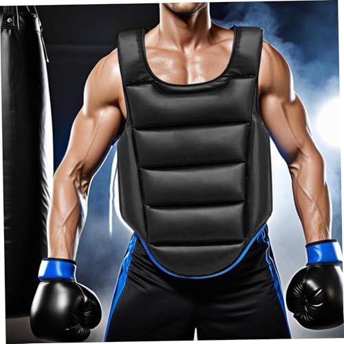 Boxing Body Protector, Reversible Chest Protector, Adjustable Taekwondo Sparring Gear, Sponge Boxing Training Equipment 160-180cm|Chest Rib Guards - color: Black & White