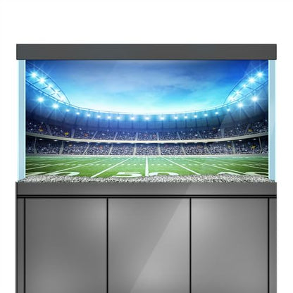 Aquarium Background Stickers - Football Field Light - Fish Tank Reptile Terrarium Decor Poster (100 x 50 cm / (39.3 x 19.6 inches)) - size: 100 x 50 cm / (39.3 x 19.6 inches)