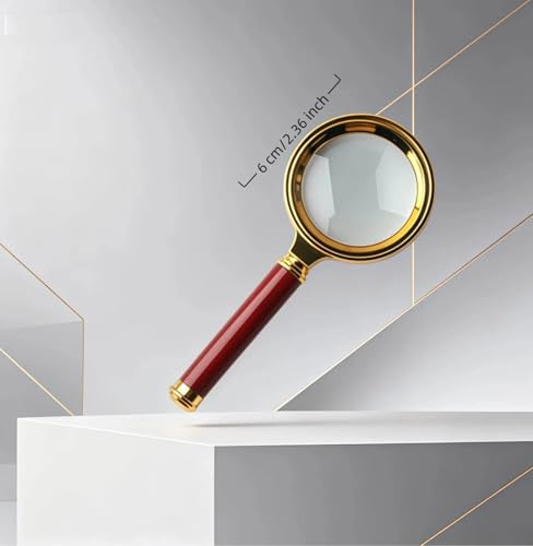 1pc Metal Magnifying Glass, 10x High Definition Handheld Loupe for Reading, Science Experiments, Jewelry/Insects/Plant Observation