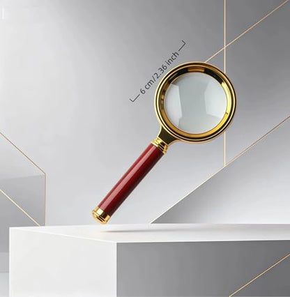 1pc Metal Magnifying Glass, 10x High Definition Handheld Loupe for Reading, Science Experiments, Jewelry/Insects/Plant Observation