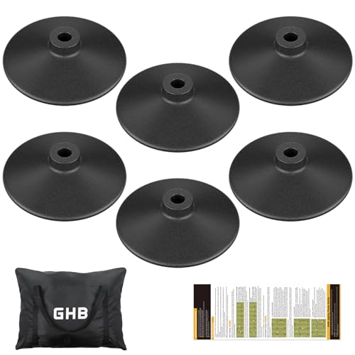 GHB Speed Agility Training Equipment, 6 Agility Poles Plus 6 Rubber Base