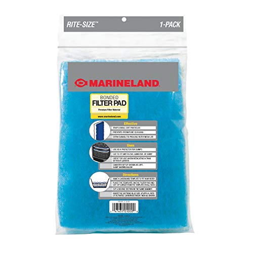 Marineland Bonded Filter Pad, Cut To Fit Any aquarium Filter, Whites & Tans, 312 sq. in. - size: 312 sq. in.