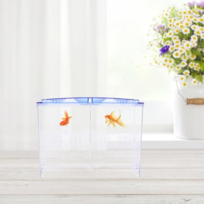 BESPORTBLE Aquarium Fry Breeding Box 2-Layer Isolation Hatching Container Plastic Fish Hatchery Tank for Betta Guppy Breeding and Fry Acclimation