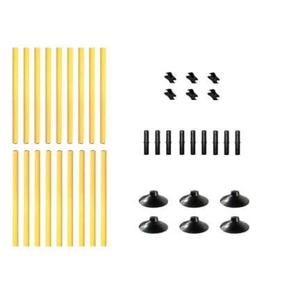 TNZMART 4.9 FT Adjustable Agility Hurdles Poles for Soccer Football Speed Training Equipment Track and Field - style: 3 groups