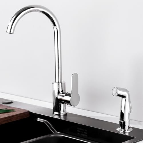 Kitchen Sink Sprayer Replacement,Universal Fit Sink Spray Attachment,Sprayer For Kitchen Sink,Kitchen Faucet Sprayer Replacement Compatible With Delta, Moen, Kohler OEM Brand(Chrome) - color: Chrome
