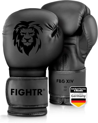 FIGHTR® Boxing Gloves - Pro Training Sparring Gloves - color: All Black, size: 14 oz
