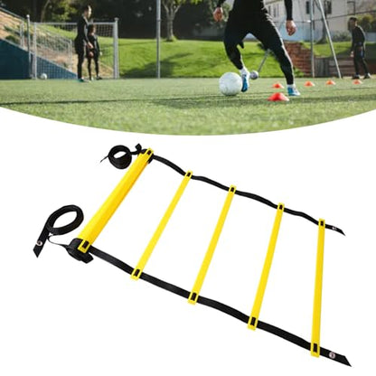 Agility Ladder Footwork Exercise Ladder Speed Training for Sports with Portable Design for Football Basketball Tennis Soccer Fitness Home Gym - size: 3 Meters and 6 Rung