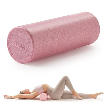 Sunny Health & Fitness 24" Pink High-Density Yoga Foam Roller - color: Pink, size: 24-Inch