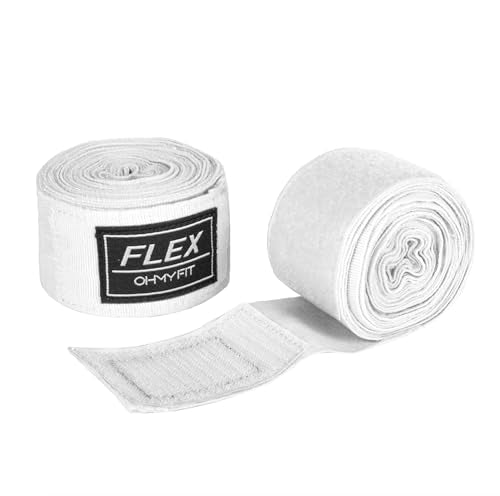Flex Boxing Hand Wraps - 236 Inch/6M Extra Long for Premium Protection and Ultimate Performance - color: White
