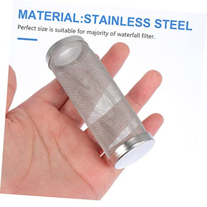 Happyyami 4pcs Stainless Steel Aquarium Cover Easy to Install Fish Tank Protective Cover Prevents Debris from Entering Extends Lifespan Compatible Inlet