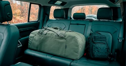 85L Military-Style Duffle Backpack with Rigid Panels | Built for deployment gear, work equipment, camping supplies, vehicle storage, and checked travel. - color: Black