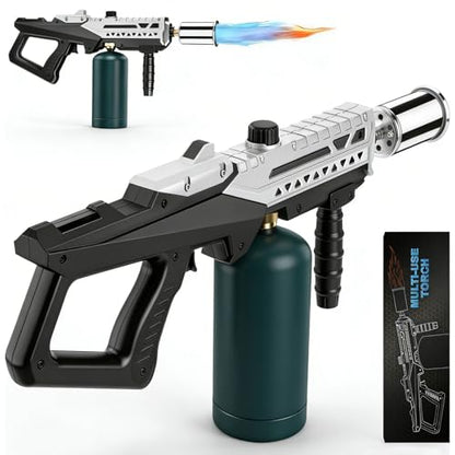 Powerful Propane Torch Gun, Flamethrower With Adjustable Flame, Blow Torch for Campfire, Fire Pit Starter, Fun Gift (Propane Tank Not Included)