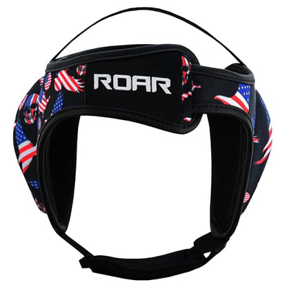 ROAR-INT Wrestling Headgear Men BJJ Ear Guard Protection MMA Grappling Cauliflower Helmet - color: American-Flag (Pack-1)