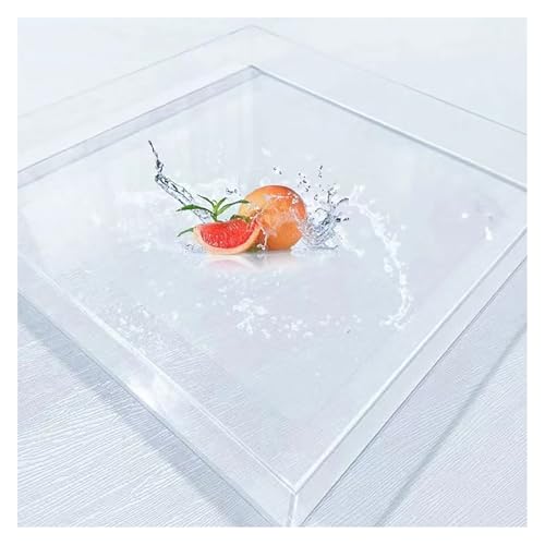 Transparent Acrylic Water Tank Shallow Sink Props, Deep Storage Box for Display, Coffee Tray for Cosmetics, Desktop Organizer (30x20x5cm / 11.8x7.9x2in)