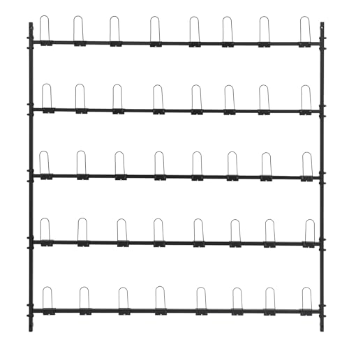 Metal Boxing Gloves Drying Rack, Wall Mount Boxing Glove Storage Garage, Commercial Wall Display for Gloves, Metal Boxing Gloves to Dry Out, Holds 20 Pair of Gloves