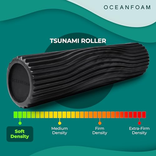 Oceanfoam Tsunami Roller - XL Soft Density Foam (Black & Charcoal Marbled) - color: Black & Charcoal Marbled