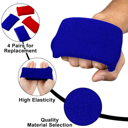 Sunnyray 4 Pairs Knuckle Guards for Boxing Gel Under Wraps - color: Red Blue