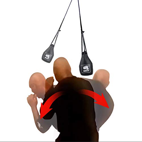 INNOLIFE Boxing Slip Bag, Boxing Dodge Hide Speed Bag Maize Ball Leather Ball for Reflex Training, Boxing, Kickboxing, MMA Pendulum Training - style: Black (Without Filler)