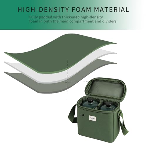 Mini 1LB Propane Tank Storage Bags, Small Camping Fuel Cylinder Carry Bag for 2-Pack Propane Tanks 16 OZ, Portable Refillable Small Propane Gas Canister Bottle Case with Padding, Bag Only