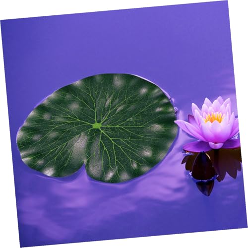 10pcs Emulation Lotus Leaves Floating Pond Decoration 17cm Simulation Water Lily Pads Artificial Plant Decor for Aquarium Garden Pool Display